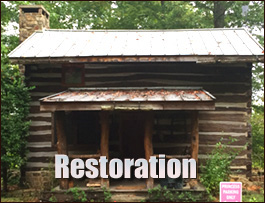 Historic Log Cabin Restoration  Woodleaf, North Carolina